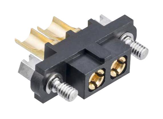 M80-4000000F1-02-PF5-00-000 CONNECTOR, RCPT, 2POS, 1ROW, 4MM HARWIN