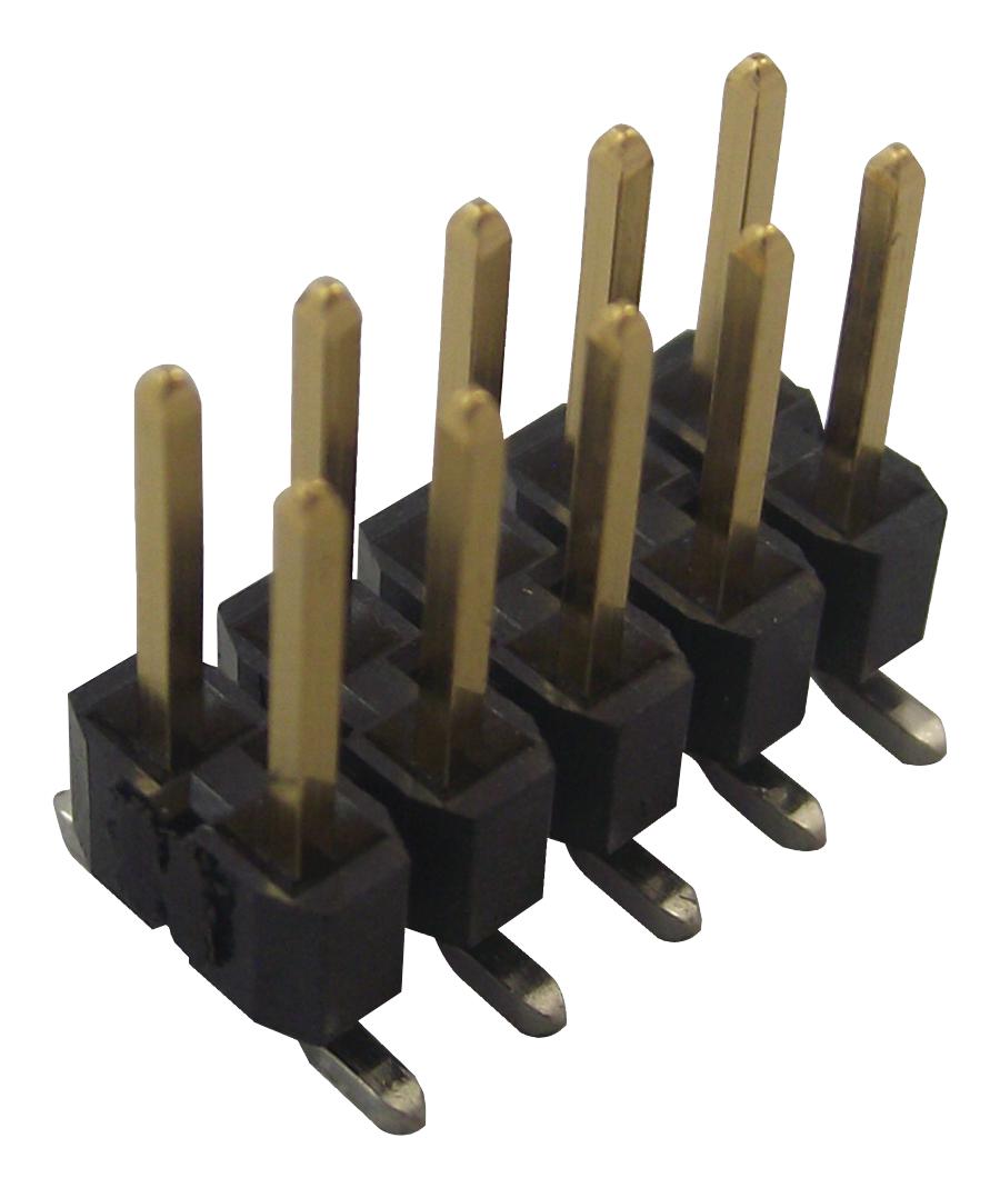 TSM-105-01-L-DV-P CONNECTOR, HEADER, 10POS, 2ROW, 2.54MM SAMTEC