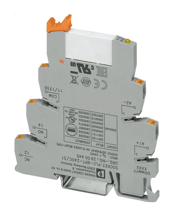 2900306 POWER RELAY, SPDT, 0.05A, 30VAC, SOCKET PHOENIX CONTACT