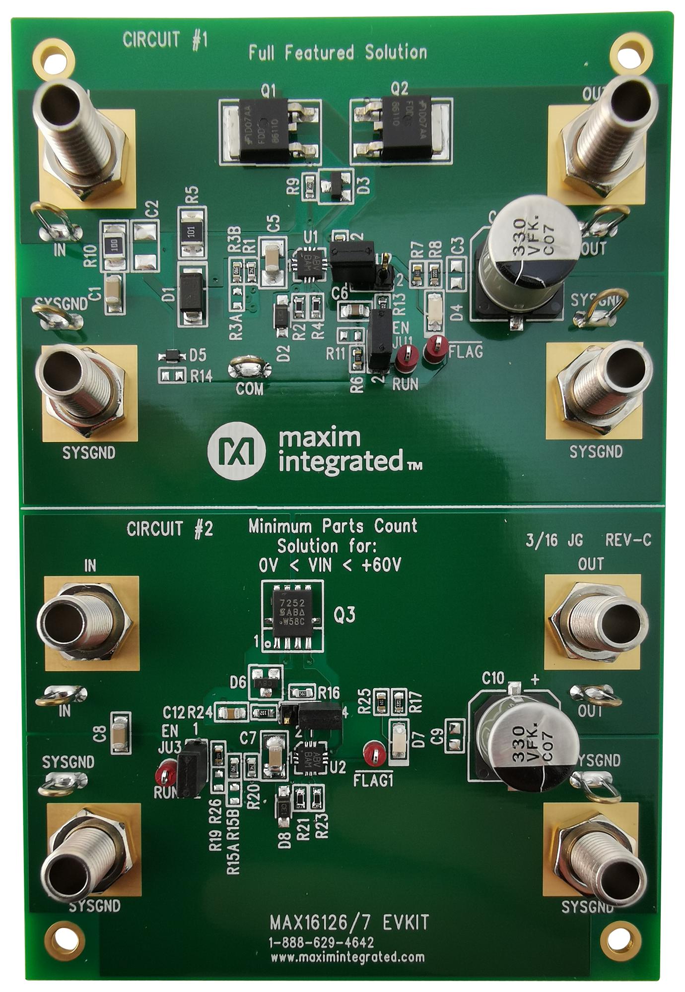 MAX16126EVKIT# EVALUATION KIT, OVERVOLTAGE PROTECTION MAXIM INTEGRATED / ANALOG DEVICES