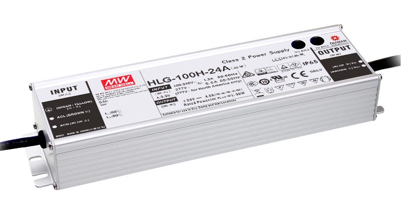 HLG-100H-24A LED DRIVER PSU, AC-DC, 24V, 4A MEAN WELL