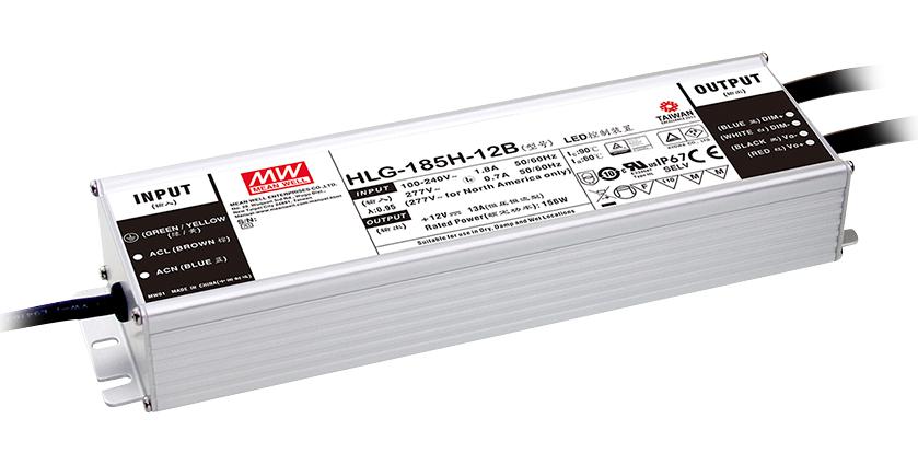 HLG-185H-42B LED DRIVER PSU, AC-DC, 42V, 4.4A MEAN WELL