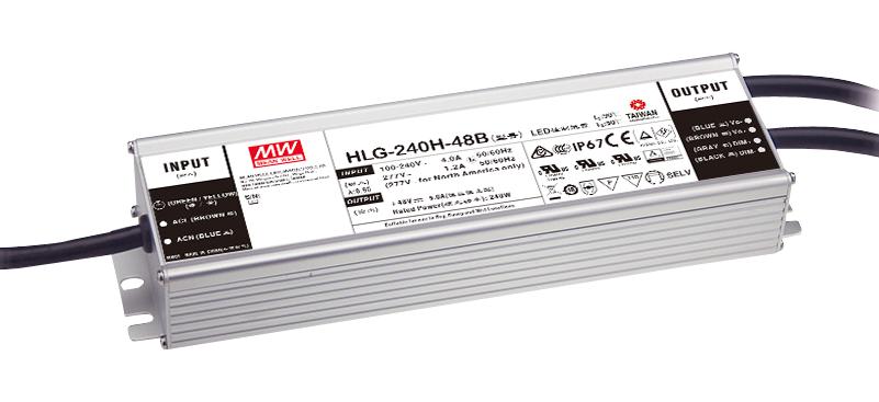 HLG-240H-36B LED DRIVER PSU, AC-DC, 36V, 6.7A MEAN WELL