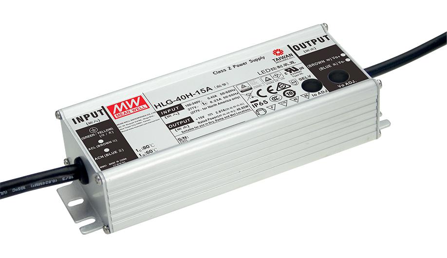 HLG-40H-30A LED DRIVER PSU, AC-DC, 30V, 1.34A MEAN WELL