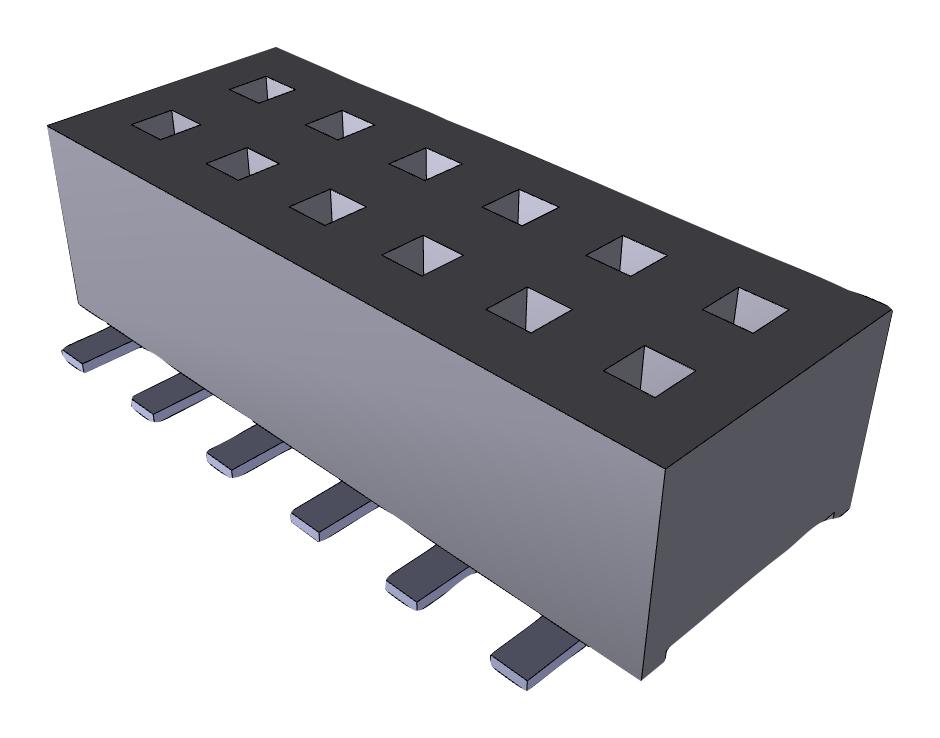 CLP-106-02-G-D CONNECTOR, RCPT, 12POS, 2ROW, 1.27MM SAMTEC