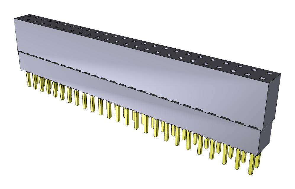 ESQ-125-23-G-D CONNECTOR, 50POS, RCPT, 2.54MM, THT SAMTEC