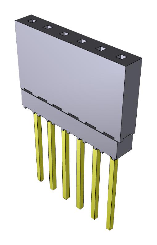 ESQ-106-14-T-S CONNECTOR, 6POS, RCPT, 2.54MM, THT SAMTEC