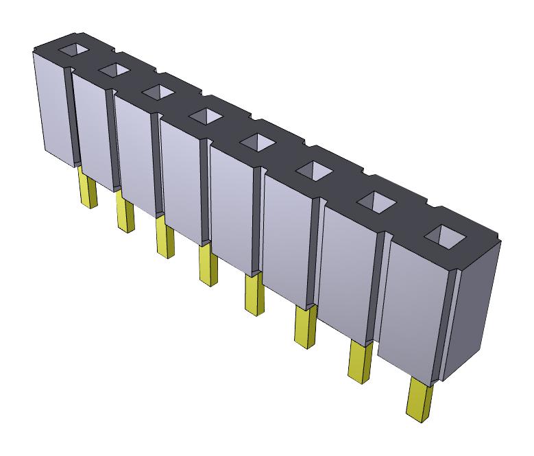 SLW-108-01-T-S CONNECTOR, RCPT, 8POS, 1ROW, 2.54MM SAMTEC