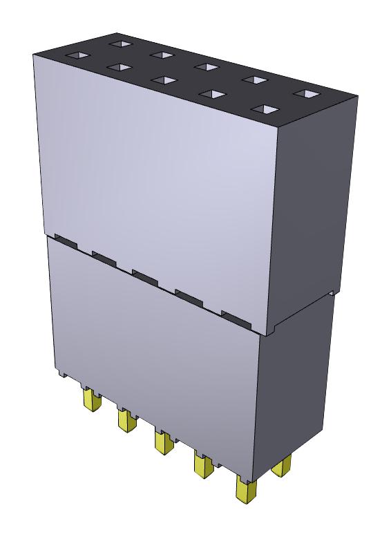 ESQ-105-33-T-D CONNECTOR, 10POS, RCPT, 2.54MM, THT SAMTEC