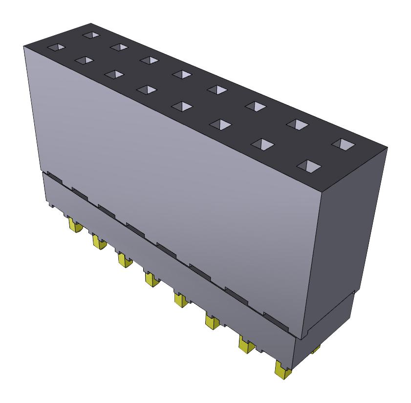 ESQ-108-12-T-D CONNECTOR, 16POS, RCPT, 2.54MM, THT SAMTEC