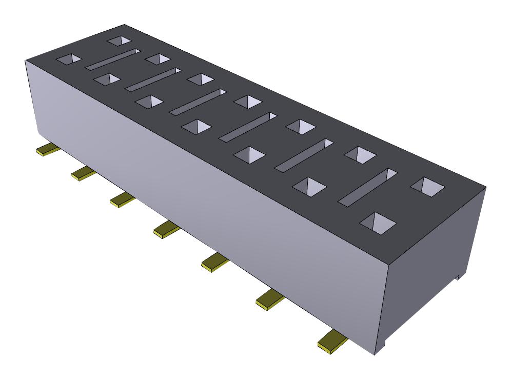 HLE-107-02-L-DV CONNECTOR, RCPT, 14POS, 2ROW, 2.54MM SAMTEC