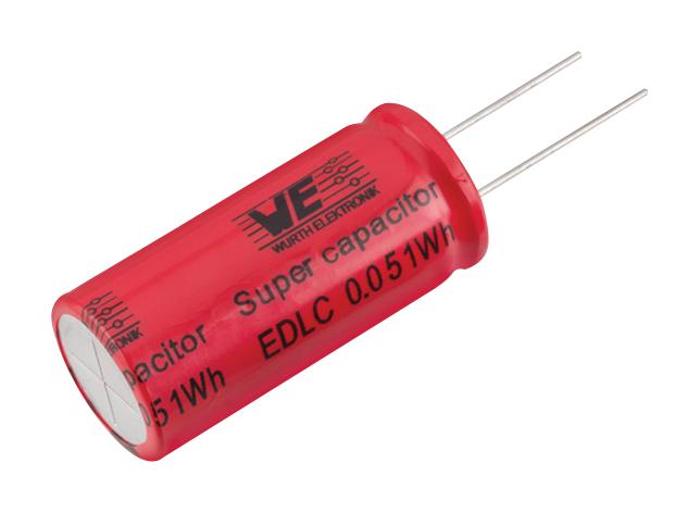 850617021005 SUPERCAPACITOR, 15F, 2.7V, RADIAL WURTH ELEKTRONIK