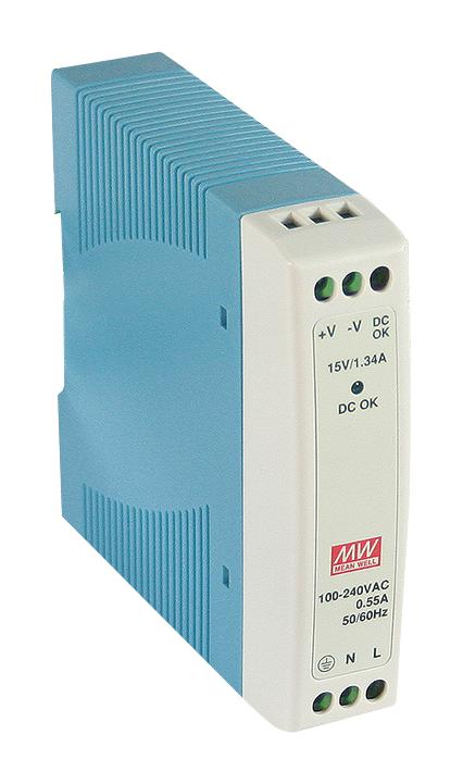 MDR-10-5 POWER SUPPLY, AC-DC, 5V, 2A MEAN WELL