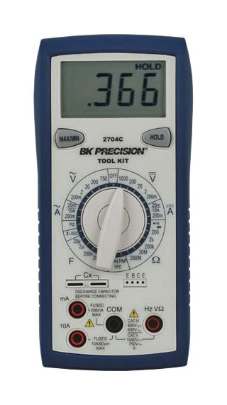 BK2704C DMM, MANUAL, 10A, 1KV, 2000COUNT B&K PRECISION