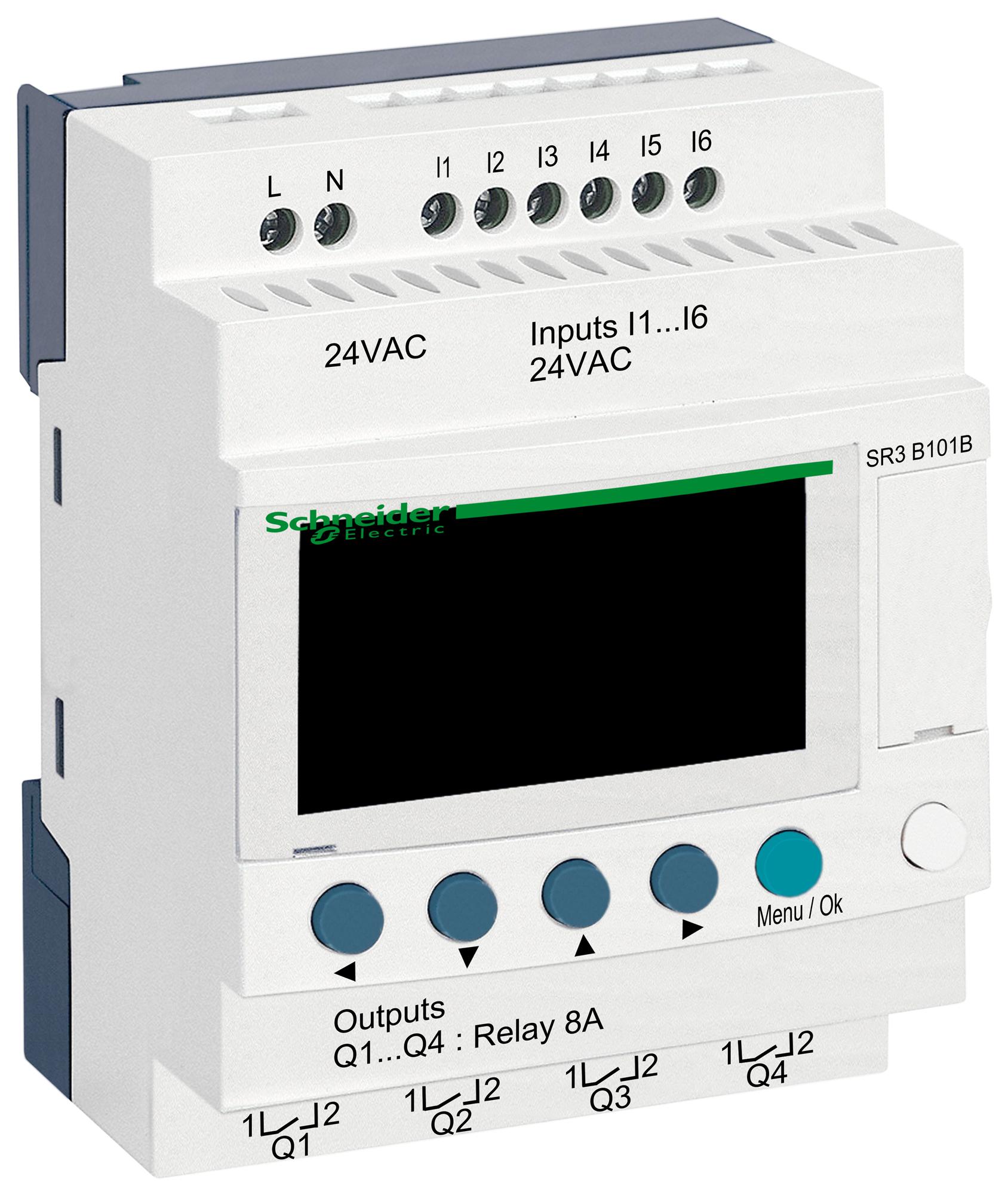 SR3B101B COMPACT SMART RELAY, 6I/P, 4O/P DIGITAL SCHNEIDER ELECTRIC