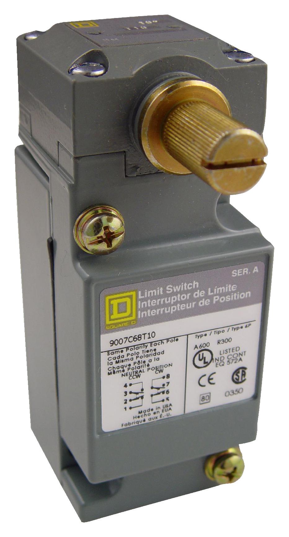 9007C68T5 LIMIT SW, ROTARY, DPDT-DB, 1.2A, 600V SCHNEIDER ELECTRIC