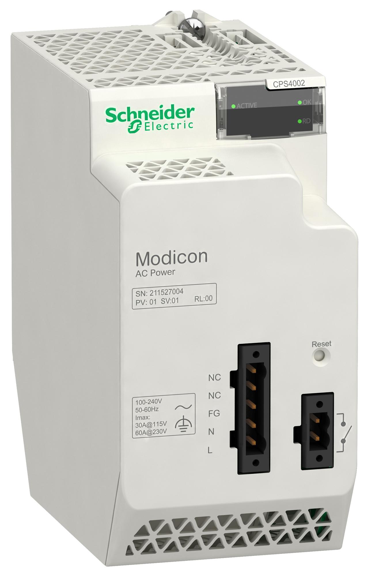 BMXCPS4002 POWER SUPPLY MODULE, 240VAC SCHNEIDER ELECTRIC