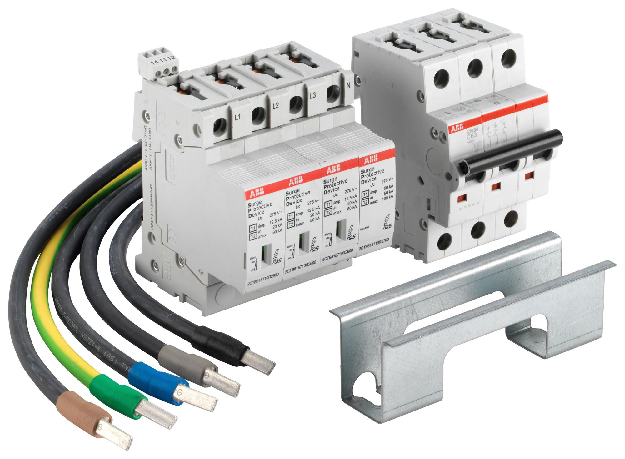 EPP-SOULE SURGE PROTECTOR, TYPE 2, 63A 3P MCB ABB