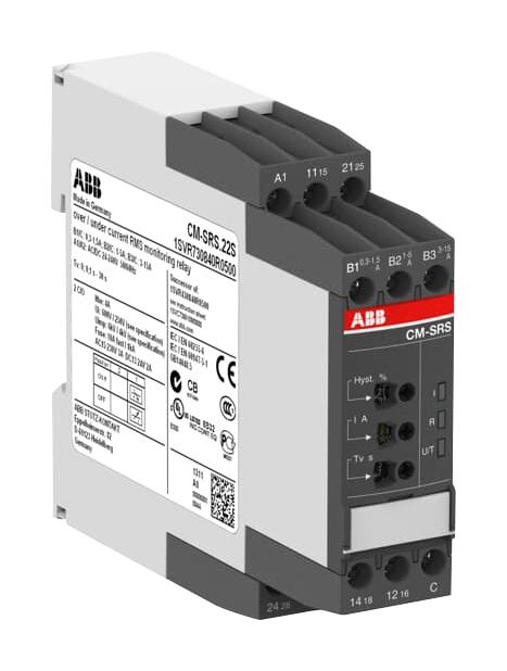 1SVR740840R0400 CURRENT MONITORING RELAY, DPDT, 0.003-1A ABB