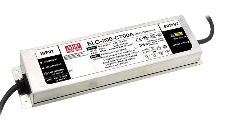ELG-200-C1050 LED DRIVER, CONSTANT CURRENT, 199.5W MEAN WELL