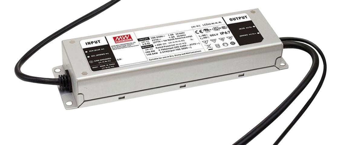 ELG-200-42D2 LED DRIVER, CONST CURRENT/VOLT, 199.9W MEAN WELL
