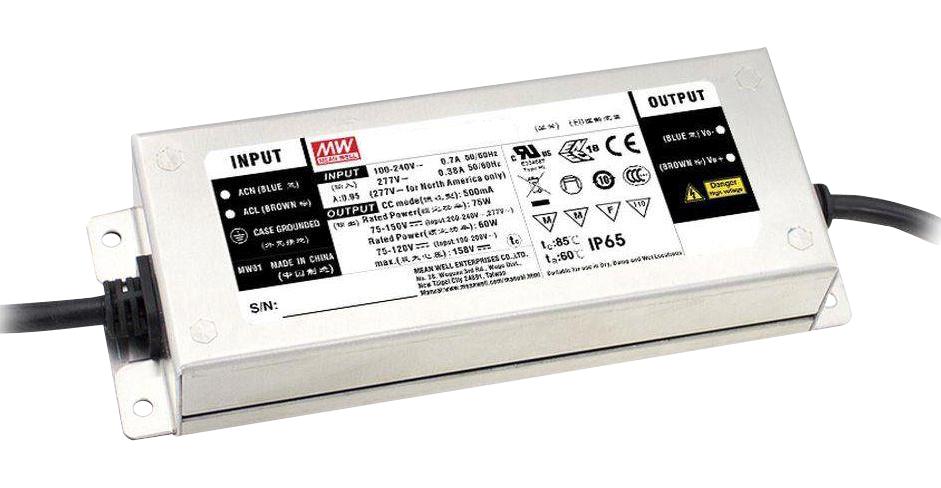ELG-75-C1400A LED DRIVER, CONSTANT CURRENT, 75.6W MEAN WELL