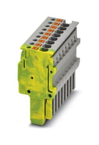 PP-H 1,5/S/9 (1GNYE/8GY) TERMINAL BLOCK, PLUGGABLE, 9WAY, GRN/YEL PHOENIX CONTACT