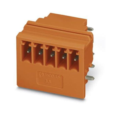 MCO 1,5/ 5-G1R-3,5 OG TERMINAL BLOCK, HEADER, R/A, 5WAY, TH PHOENIX CONTACT