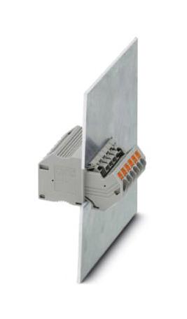 PT 4-WE/2 DINRAIL TERMINAL BLOCK, 4WAY, 12AWG, GRY PHOENIX CONTACT