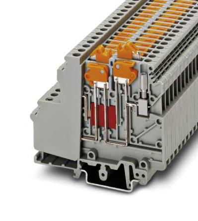 UDMTK 5-TWIN-P/P DIN RAIL TB, KNIFE DISCONNECT, 3P, 12AWG PHOENIX CONTACT