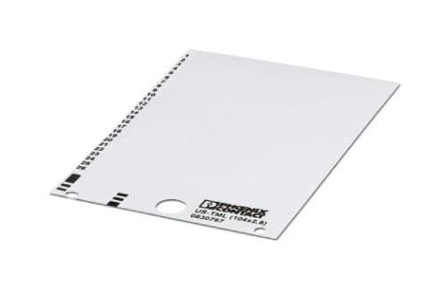 US-TML (104X2,8) MARKER CARD, BLANK, 104MM, WHITE, TB PHOENIX CONTACT