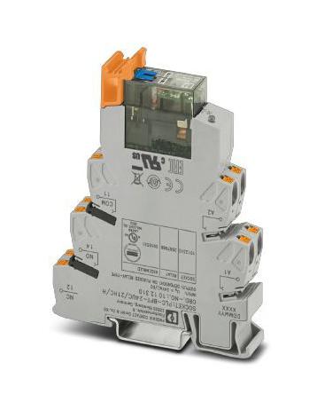 PLC-RPT- 24UC/21HC/MS POWER RELAY, SPDT, 24V, 10A, DIN RAIL PHOENIX CONTACT