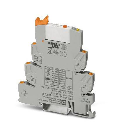 PLC-RPT-120UC/21/MS POWER RELAY, SPDT, 120VAC, 6A, DIN RAIL PHOENIX CONTACT