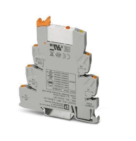 PLC-RPT-230UC/21/MS POWER RELAY, SPDT, 230VAC, 6A, DIN RAIL PHOENIX CONTACT