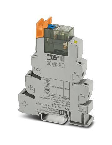 PLC-RSC- 24UC/21HC/MS POWER RELAY, SPDT, 24V, 10A, DIN RAIL PHOENIX CONTACT