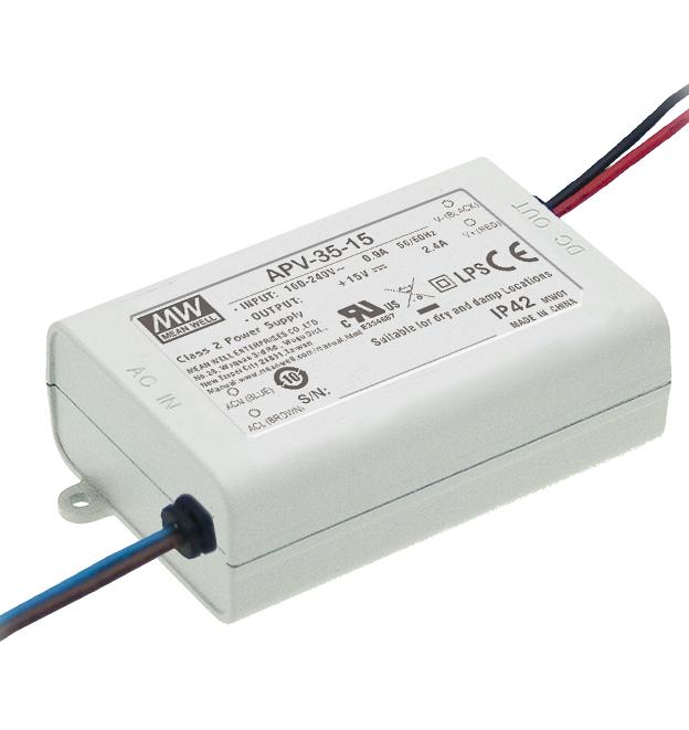 APV-35-24 LED DRIVER, CONSTANT VOLTAGE, 36W MEAN WELL
