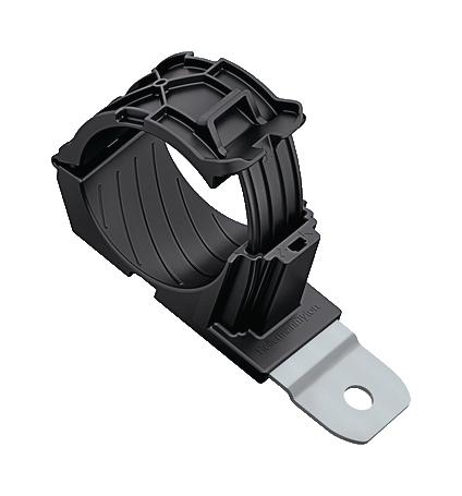 151-02735 CABLE CLAMP, 51MM, PA66/SS, BLACK, PK140 HELLERMANNTYTON