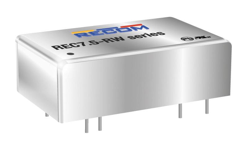 REC7.5-2405SRW/H1/A/M DC-DC CONVERTER, 5V, 1.5A RECOM POWER