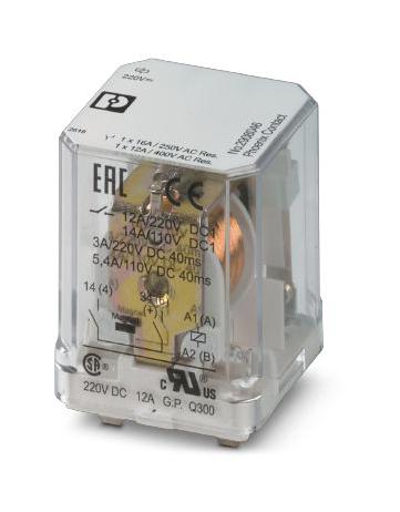 REL-PR1-220DC/1/MB POWER RELAY, SPST-NO, 16A, 440A PHOENIX CONTACT