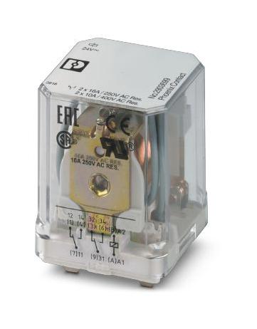 REL-PR2- 24AC/2X21 POWER RELAY, DPDT, 3A, 440A PHOENIX CONTACT