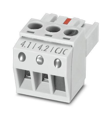 MACX MCR-CJC TERMINAL BLOCK, PLUGGABLE, 3POS PHOENIX CONTACT