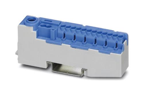 PTU 16/14X2,5 BU DIN RAIL TB, PUSH IN/SCREW, 15POS, 14AWG PHOENIX CONTACT