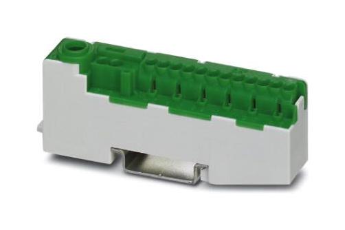 PTU 16/14X2,5 GN DIN RAIL TB, PUSH IN/SCREW, 15POS, 14AWG PHOENIX CONTACT