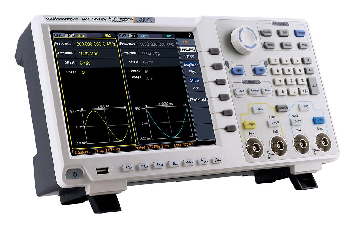 MP750288 WAVEFORM GENERATOR, 2CH, 80MHZ, 1.25GSPS MULTICOMP PRO