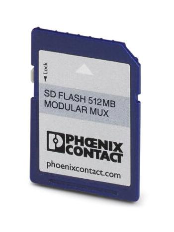 SD FLASH 512MB MODULAR MUX PROGRAM/CONFIGURATION MEMORY, 512MB PHOENIX CONTACT