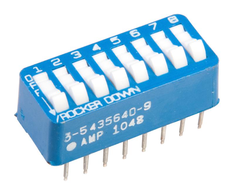 3-5435640-9 DIP SWITCH, 8POS, SMD ALCOSWITCH - TE CONNECTIVITY