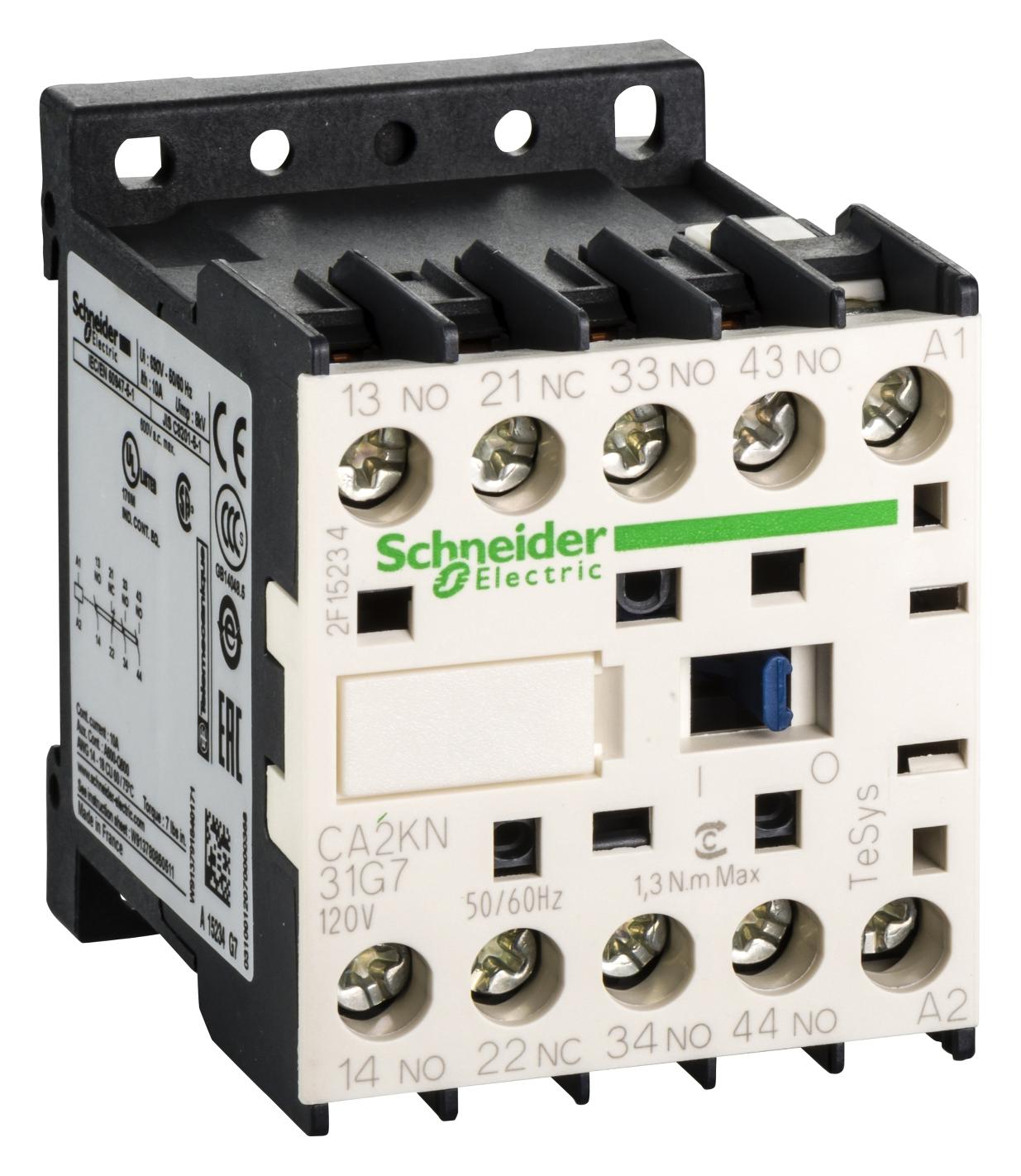 CA2KN31G7 CONTROL RELAY 3NO 1NC CONTACTS SCHNEIDER ELECTRIC