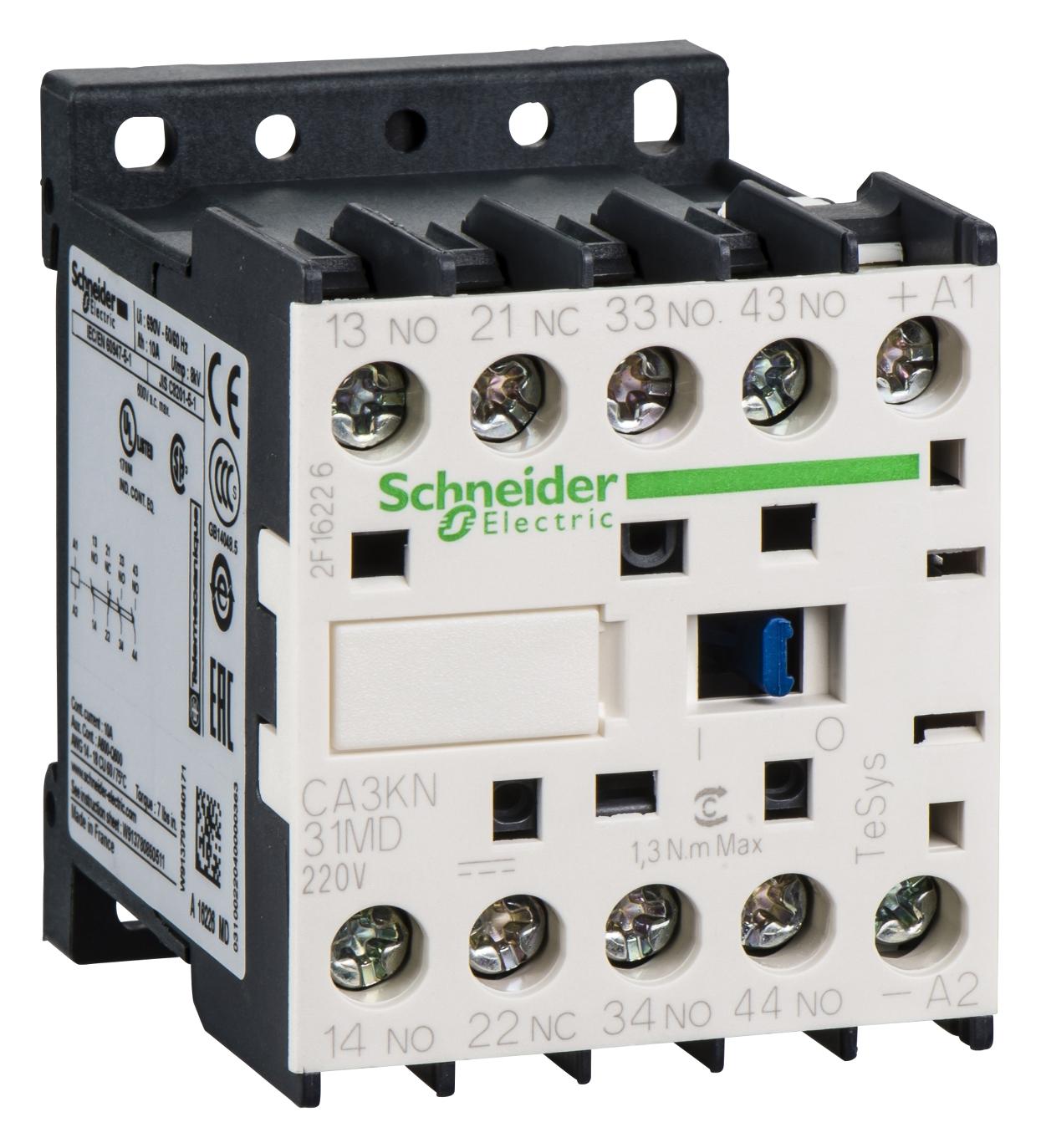 CA3KN31MD CONTROL RELAY 3NO 1NC CONTACTS SCHNEIDER ELECTRIC