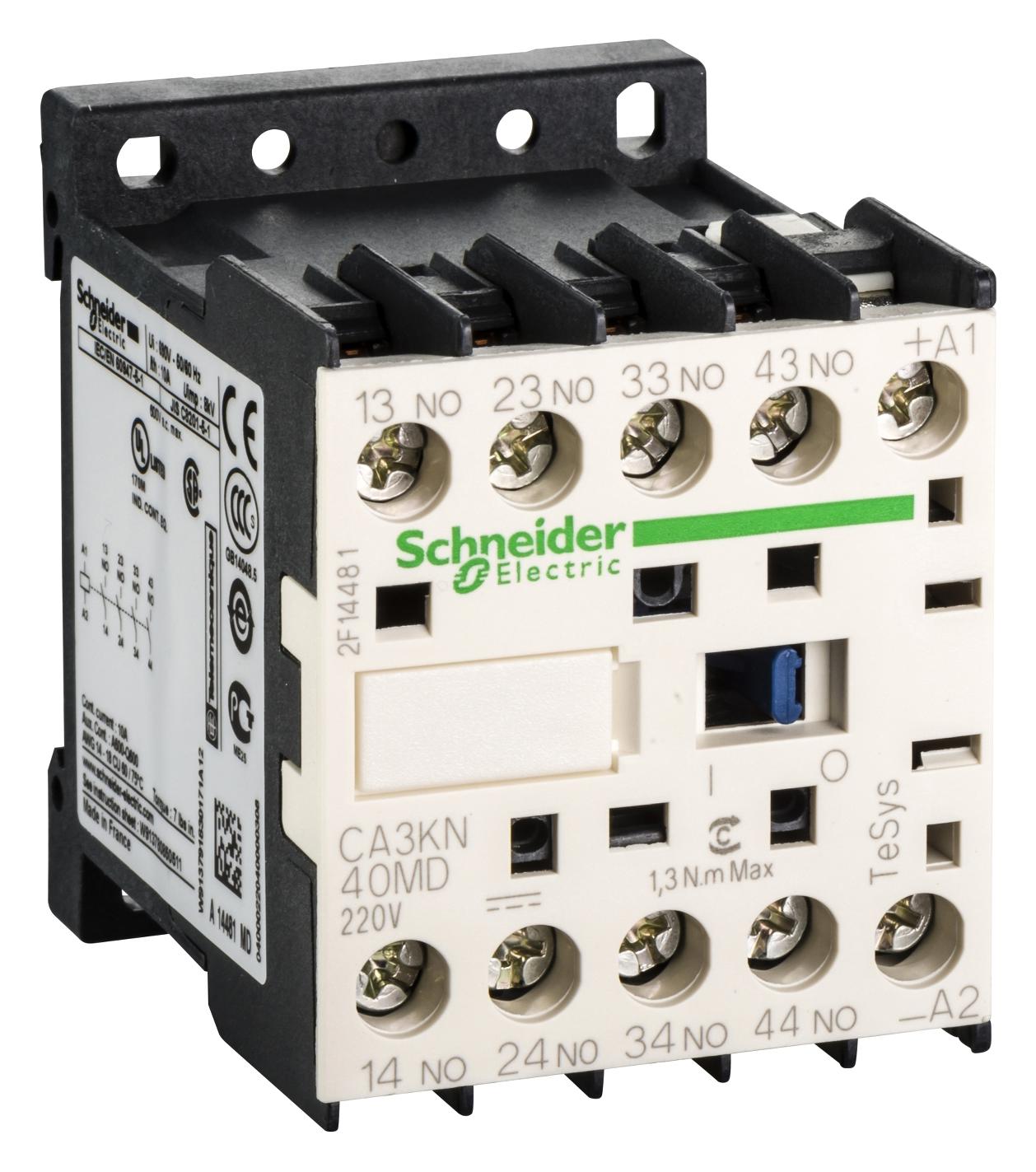 CA3KN40MD CONTROL RELAY 4NO CONTACTS SCHNEIDER ELECTRIC
