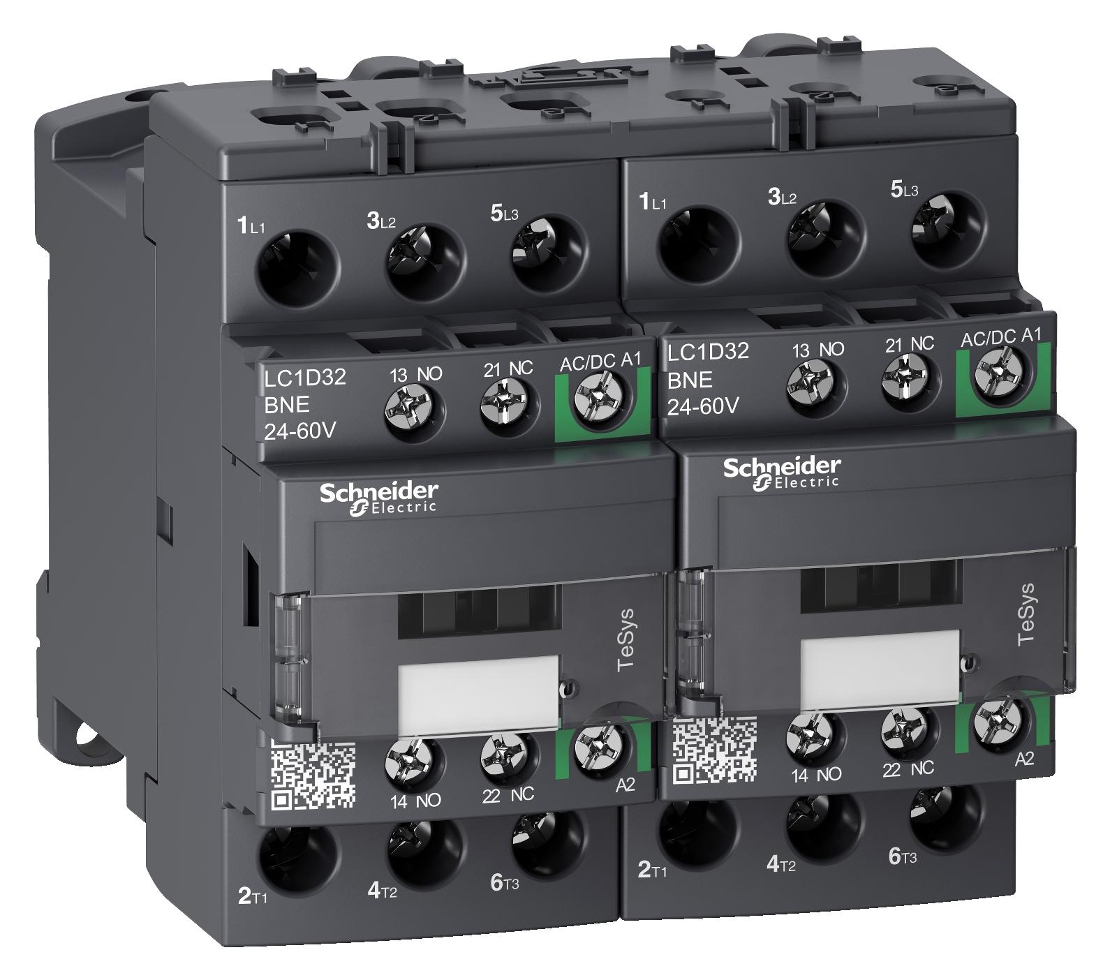 LC2D32BNE CONTACTOR, 3PST-NO, 60V, DIN RAIL/PANEL SCHNEIDER ELECTRIC